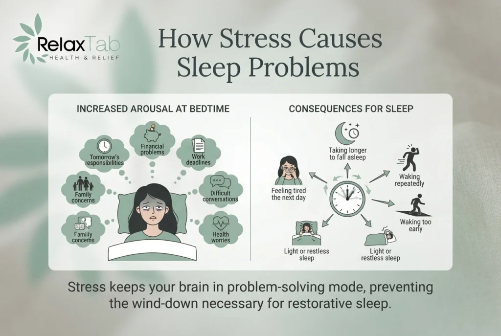 how stress causes sleep problems