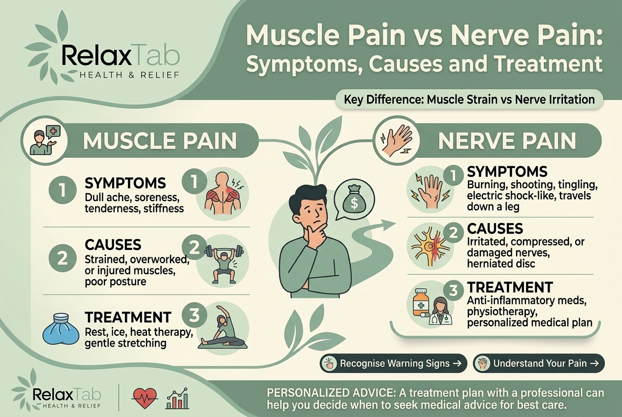 muscle pain vs nerve pain